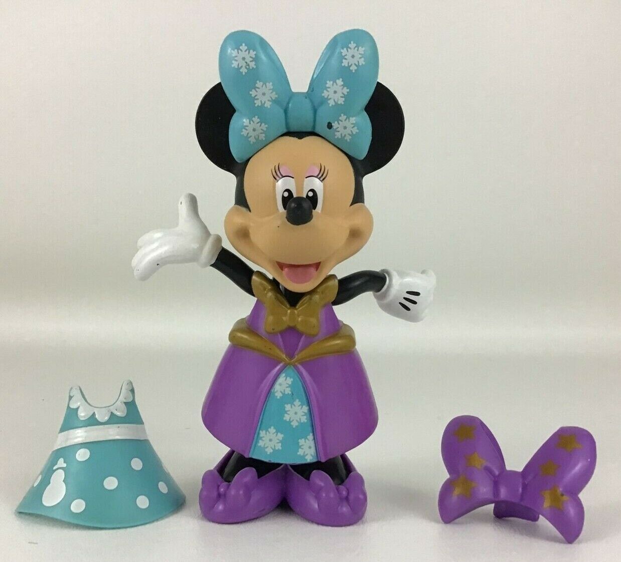 Minnie Mouse Snap N' Style Figure 6pc Lot Bow Dress Disney Bow-tique 2010 Mattel