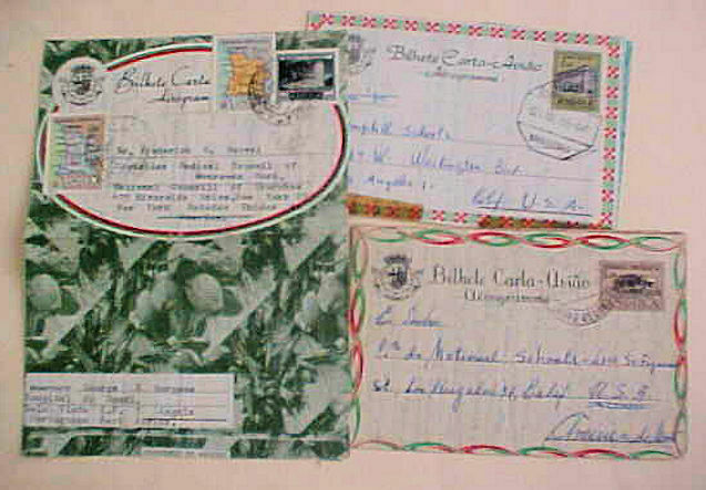 Angola   Air Letters 1958,1960,1962 To Usa