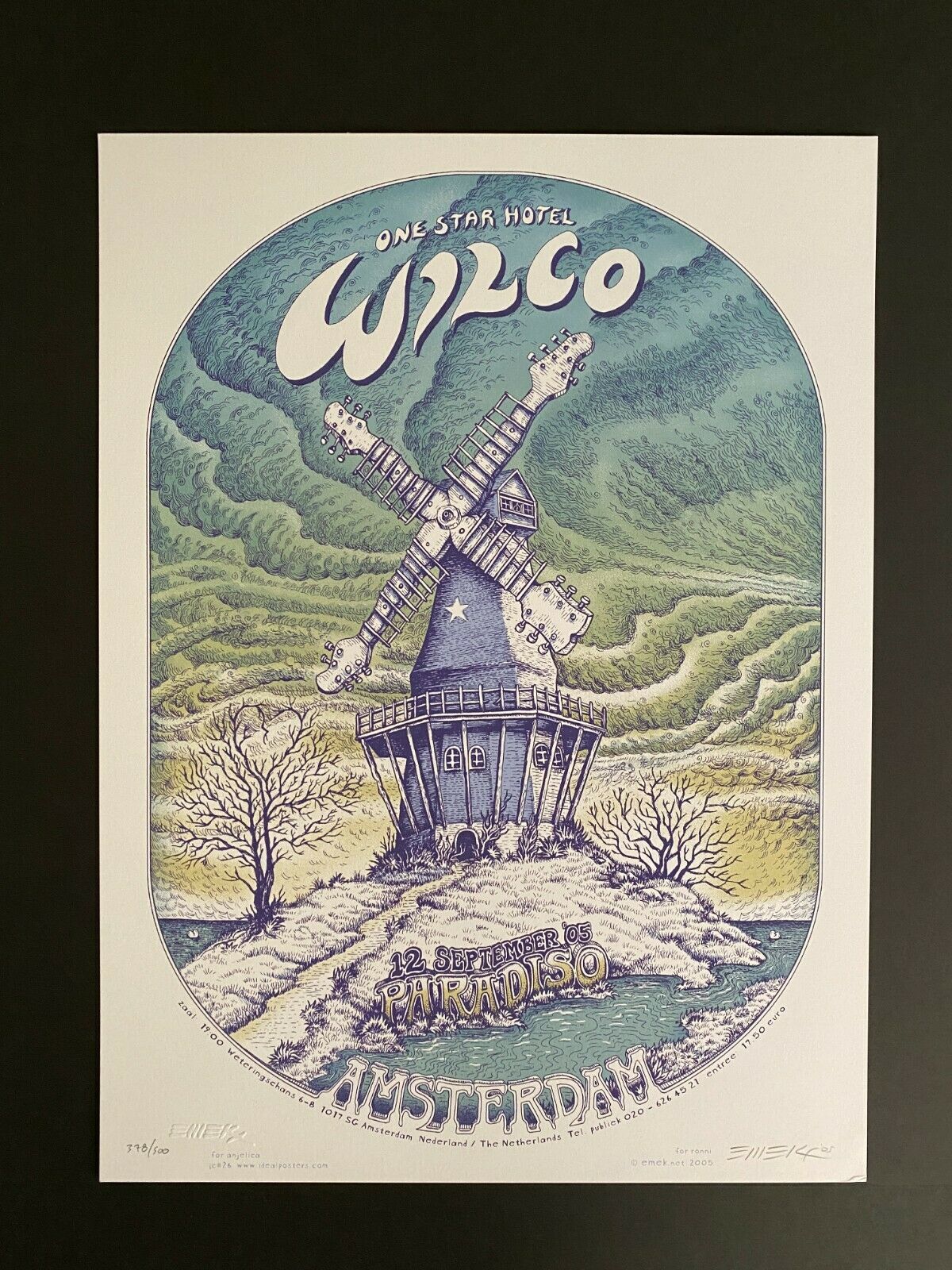 Original 2005 Wilco Paradiso Silkscreen Poster Signed & Numbered By Emek