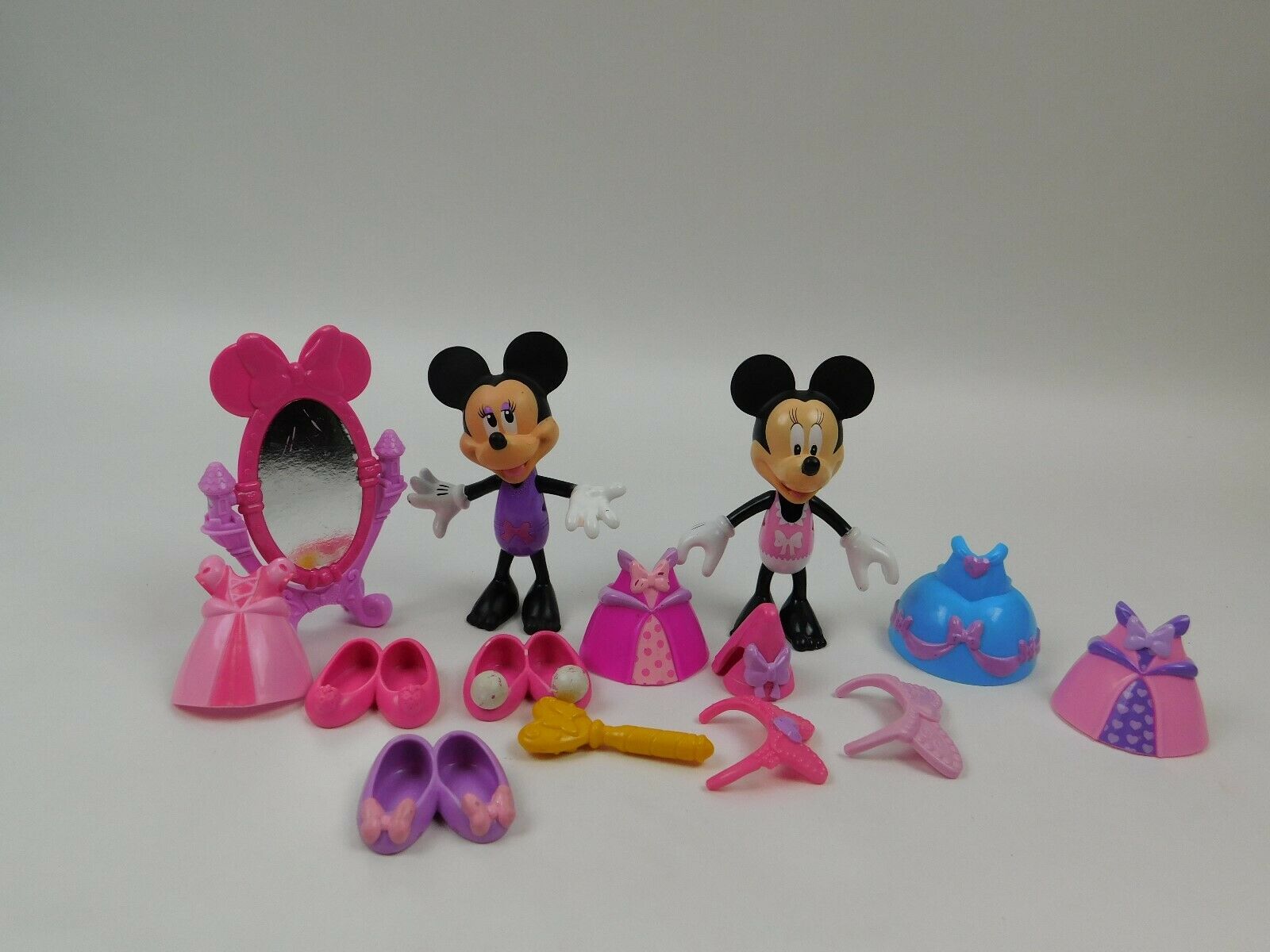 Disney Minnie Mouse Bowtique Dress Up Snap On Clothes Accessories Lot A0303