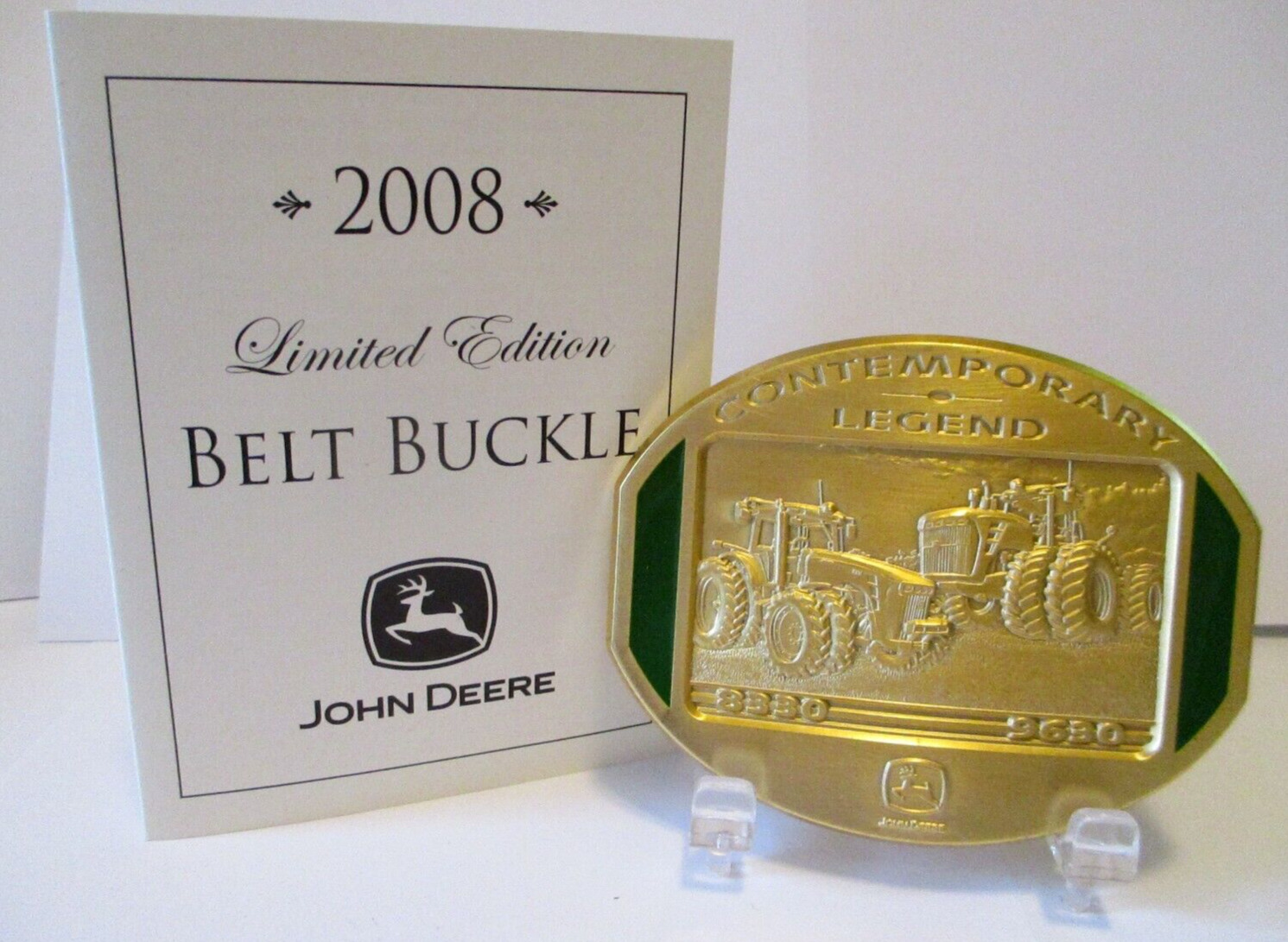 John Deere 9630 8330 Tractor Contemporary Legend Collector Belt Buckle 2008 4th