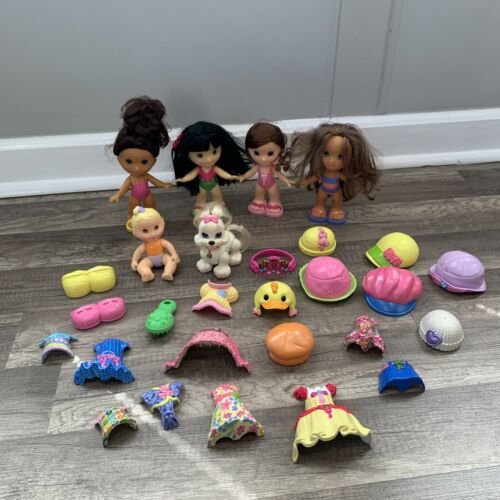 Fisher Price Snap N Style Dolls Lot Of Accessories