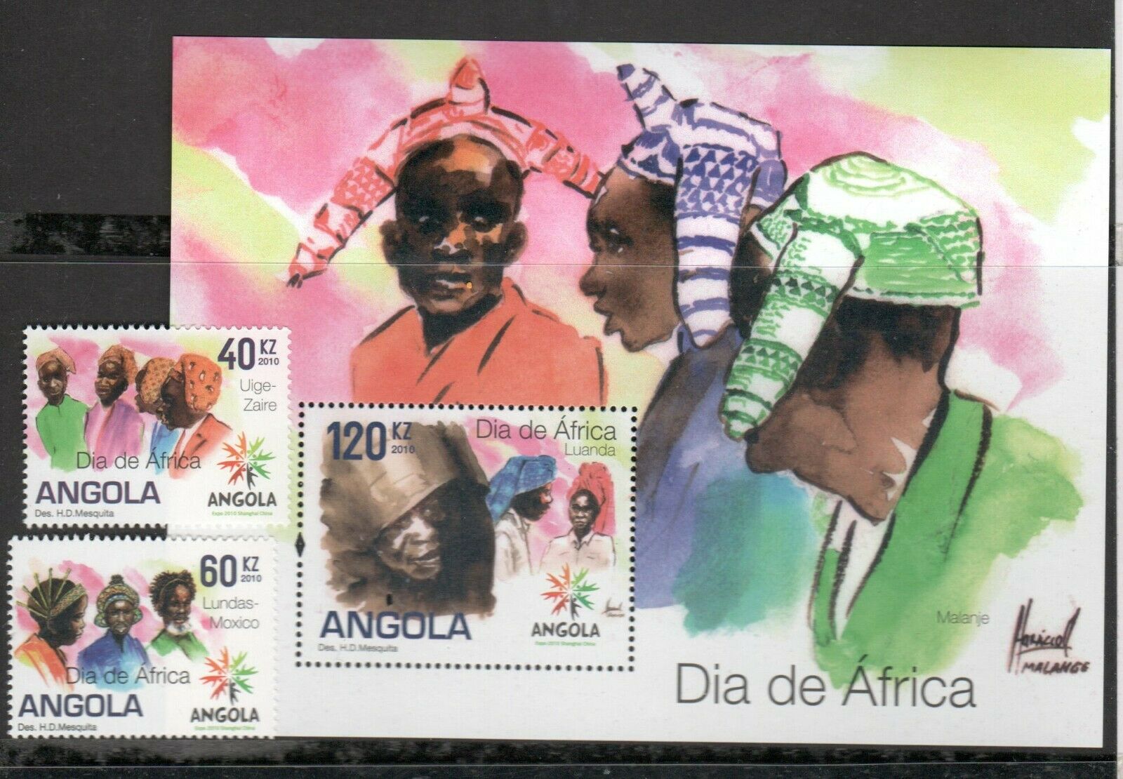 Angola 2010 Africa´s Day Set + Sheet Mnh